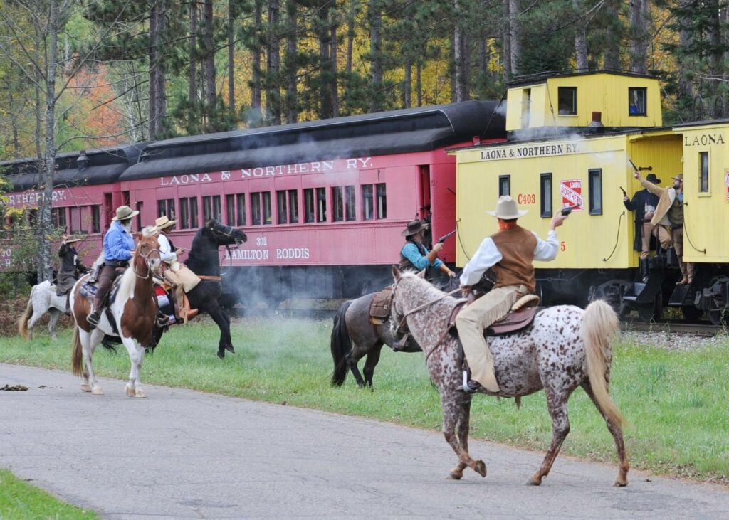 Cowboy Reenactment - Lumberjack Steam Train